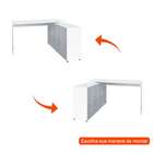 Mesa De Escritório Em L Nero Com Gaveteiro Bit 4 Gv Branca