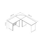 Mesa De Escritório Em L New City 2 Gv Calvi E Preta 180 Cm
