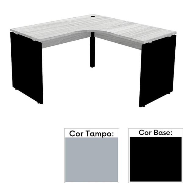 Mesa De Escritório Em L Pé Painel Pe25 Em Mdp 145 X 145 X 60
