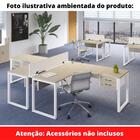 Mesa De Escritório Em L Pé Tubular Pe25 Em Mdp 135 X 135 X 60