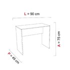 Mesa De Escritório Em Madeira 900x450mm P15pp-ho Cinza