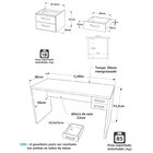 Mesa De Escritório Escrivaninha 140x60cm Com Gaveta Branco