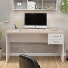 Mesa De Escritório Escrivaninha 140x60cm Com Gaveta Carvalho