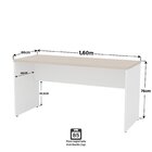 Mesa De Escritório Escrivaninha 160x60cm Tampo 3cm Carvalho /