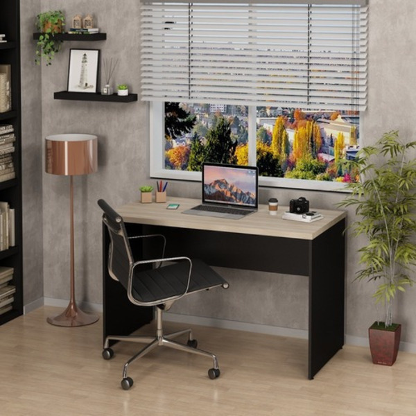 Mesa De Escritório Escrivaninha 1.20x60 Tampo 30mm Netmobil -