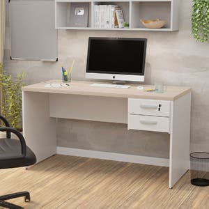 Mesa De Escritório Escrivaninha 1.40x60 C/gaveteiro Netmobil - Branco ...