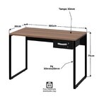Mesa De Escritório Escrivaninha 1 Gaveta 100cm Industrial Nog