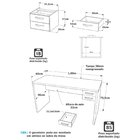 Mesa De Escritório Escrivaninha Com Gaveta 160x60cm Tampo 30m