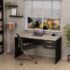 Mesa De Escritório Escrivaninha Com Gaveta 2 Gavetas 140cm Ca