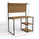 Mesa De Escritório Escrivaninha Com Painel Industrial Freijó