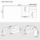 Mesa De Escritório Escrivaninha Com Tampo Giratório Para Comp