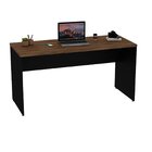 Mesa De Escritório Escrivaninha Tampo 140cm Nogal Nogal