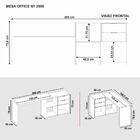 Mesa De Escritório Escrivaninha Tampo Giratório Para Computad