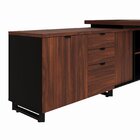 Mesa De Escritório Executiva 200cm Com Armário Lateral E Caix