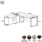 Mesa De Escritório Executiva Com Armário Lateral E Caixa De T