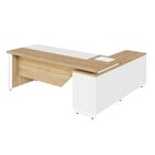 Mesa De Escritório Executiva Com Armário Lateral E Caixa De T