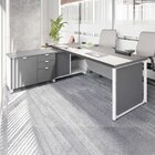 Mesa De Escritório Executiva Com Armário Lateral E Caixa De T