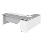 Mesa De Escritório Executiva Com Armário Lateral E Caixa De T