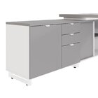 Mesa De Escritório Executiva Com Armário Lateral E Caixa De T