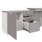 Mesa De Escritório Executiva Com Armário Lateral E Caixa De T