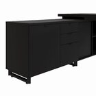 Mesa De Escritório Executiva Com Armário Lateral E Caixa De T