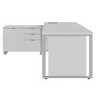 Mesa De Escritório Executiva Com Armário Lateral E Caixa De T