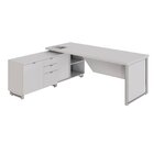 Mesa De Escritório Executiva Com Armário Lateral E Caixa De T