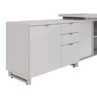 Mesa De Escritório Executiva Com Armário Lateral E Caixa De T