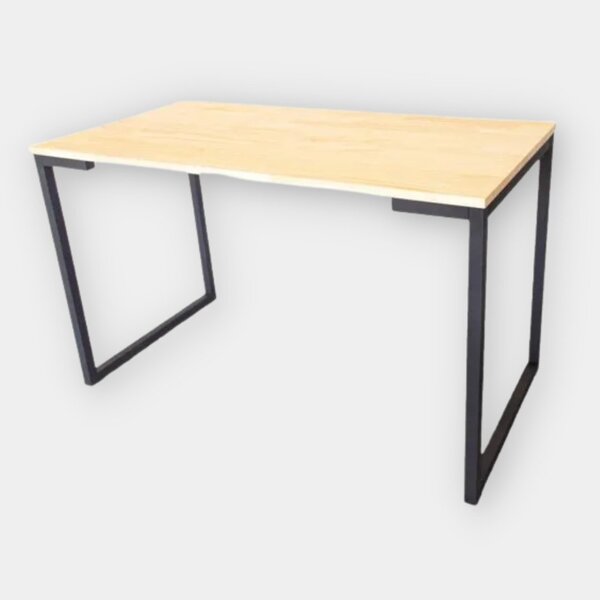 Mesa De Escritório Industrial 100x50cm Pé Em L E Madeira Pinu