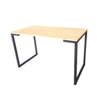 Mesa De Escritório Industrial 100x50cm Pé Em L E Madeira Pinu