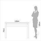 Mesa De Escritório Industrial 1 Gaveta 118x53cm Em Mdf Off Wh