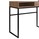 Mesa De Escritório Industrial 1 Gaveta E 1 Nicho Mel Preto