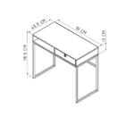 Mesa De Escritório Industrial Com 1 Gaveta E 1 Nicho Mel