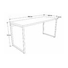 Mesa De Escritório Industrial Kuadra 150 Cm - Nogal/preto