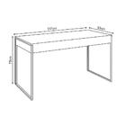 Mesa De Escritório Industrial Malta Preta 137x53cm Base Ferro