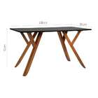 Mesa De Escritório Ipiranga Madeira Maciça Amêndoa E Preta