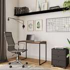 Mesa De Escritório Jerry Nogal 90 Cm