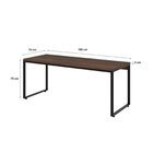 Mesa De Escritório Kuadra 180cm Industrial Nogal Nogal