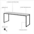Mesa De Escritório Kuadra 2 Gv Branca 150 Cm
