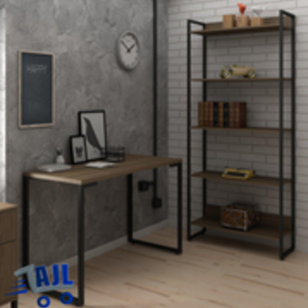 Mesa De Escritório Linha Industrial + Estante A.j.l Imperdivél