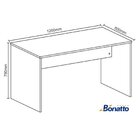 Mesa De Escritório Livorno 120cm Marrom Marrom