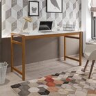 Mesa De Escritório Madeira Maciça Adrian Espresso Móveis Bran