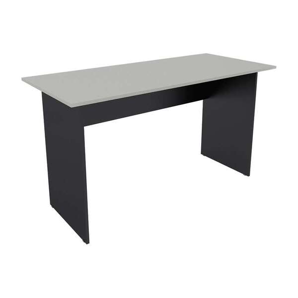 Mesa De Escritório New City Retangular 135 Cm Preto & Cinza