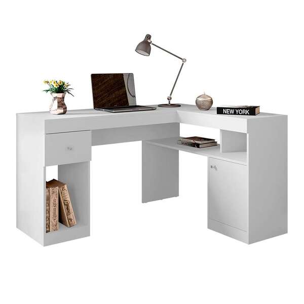 Mesa De Escritório Nilo 1 Pt 1 Gv Branca