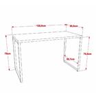 Mesa De Escritório Office 120cm Preto Onix