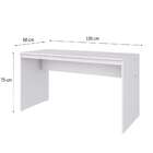 Mesa De Escritório Office Branca 135 Cm