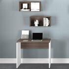 Mesa De Escritório Pé Painel Pe25 Em Mdp 90 X 60 Cm Cor Nogue