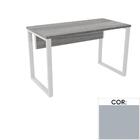Mesa De Escritório Pé Tubular Pe25 Em Mdp 90 X 60 Cm Cinza Co