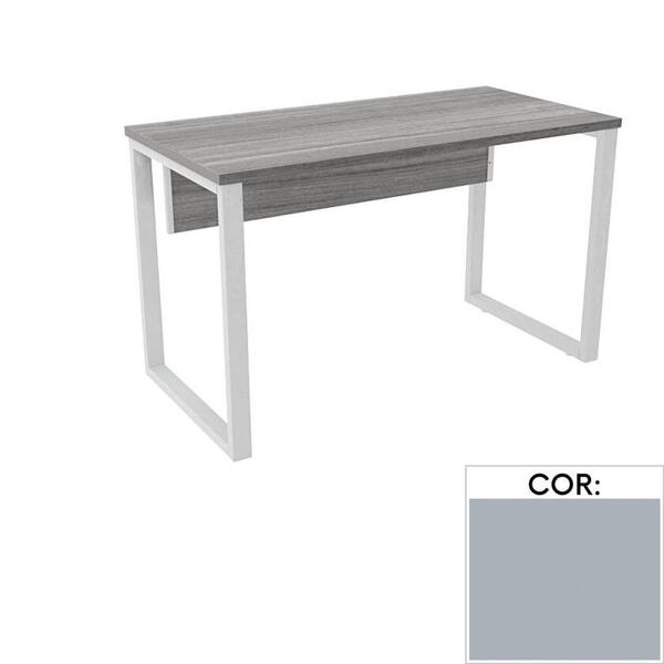 Mesa De Escritório Pé Tubular Pe25 Em Mdp 90 X 60 Cm Cinza Co