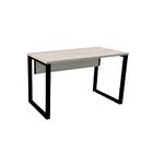 Mesa De Escritório Pé Tubular Pe25 Em Mdp 90 X 60 Cm Cor Nogu